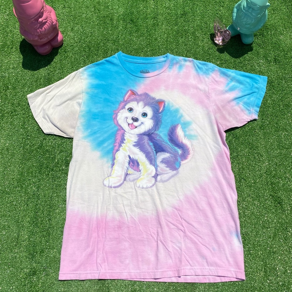 Lisa Frank Tie-Dye Husky T-shirt